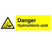 Pack of five - Hydrochloric Acid Sign - 300x100mm - L31