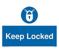 Pack of five - keep locked Sign - 200x150mm - A5L