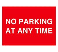 Pack of five - NO PARKING AT ANY TIME Sign - 200x150mm - A5L