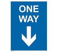 Pack of five - One way with down directional arrow Sign - 150x200mm - A5P