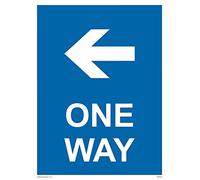 Pack of five - One way with left directional arrow Sign - 150x200mm - A5P
