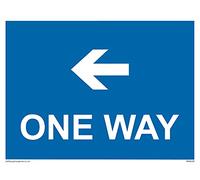 Pack of five - One way with left directional arrow Sign - 200x150mm - A5L