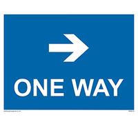 Pack of five - One way with right directional arrow Sign - 200x150mm - A5L