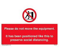 Pack of five - Please do not move the equipment For use in Gyms and other facilities where preserving social d.