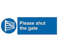 Pack of five - Please Shut Gate Sign - 300x100mm - L31