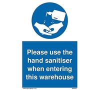 Pack of five - Please use the hand sanitiser when entering this warehouse Sign - 100x150mm - A6P
