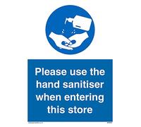 Pack of five - Please use the hand sanitizer when entering this store Sign - 150x200mm - A5P