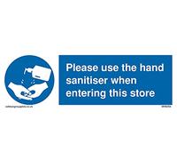 Pack of five - Please use the hand sanitizer when entering this store Sign - 150x50mm - L15