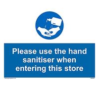 Pack of five - Please use the hand sanitizer when entering this store Sign - 200x150mm - A5L