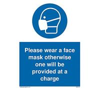 Pack of five - Please wear a face mask otherwise one will be provided at a charge Sign - 150x200mm - A5P