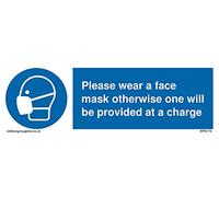 Pack of five - Please wear a face mask otherwise one will be provided at a charge Sign - 150x50mm - L15