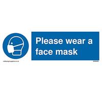 Pack of five - Please wear a face mask Sign - 150x50mm - L15