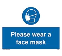 Pack of five - Please wear a face mask Sign - 200x150mm - A5L