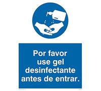 Pack of five - Por favor use gel desinfectante antes de entrar. Sign - 150x200mm - A5P