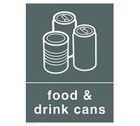 Pack of five - Recycling-food&drink-cans Sign - 150x200mm - A5P
