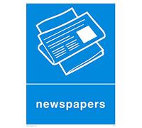 Pack of five - Recycling-newspapers Sign - 150x200mm - A5P
