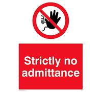 Pack of five - Strictly No Admittance Sign - 150x200mm - A5P