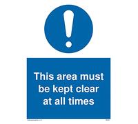 Pack of five - this area must be kept clear at all times Sign - 150x200mm - A5P
