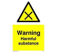 Pack of five - Warning Harmful Substance Sign - 100x150mm - A6P