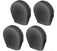 Pack of Four Tire Covers Made from 420D Oxford Cloth Offering Waterproof and Dustproof Protection for Vehicle Tires Suitable for Cars, SUVs and Trucks (S Black)