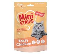 Pack of Mini Chicken Strips For Cats - Pet Kitten Food Snack Meal Topper Easily Digestible Low In Fat Added Vitamins Taurine Real Meat - Reward Good Behaviour