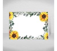 Pack of Name Place Cards for Weddings, Anniversaries and Special Occasions: Sunflower Table Name Cards (Pack of 20 Without Envelopes)
