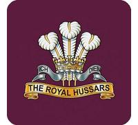 Pack Of Six The Royal Hussars Regiment Military Aluminium Coasters And Gift Box