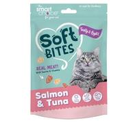 Pack of Soft Treats For Cats - Salmon Tuna Flavour Pet Kitten Food Snack Meal Easily Digestible Low In Fat Added Vitamins Omega 3 & 6 - Reward Good Behaviour