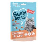 Pack of Soft Treats For Cats - Salmon Tuna Flavour Pet Kitten Food Snack Meal Easily Digestible Low In Fat Added Vitamins Omega 3 & 6 - Reward Good Behaviour