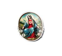 Pack of Stickers Vinyl Holy Virgin Mary Catholic Resistant Water & UV Bee Christian Stakes Spiritual Religious Prayer for Computer Bottle and Car Decoration Outdoor 9 cm
