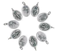 Pack of Ten 1" Crucifixion Medals | "I am a Catholic" | Silver-Tone Metal Pendants | Great Catholic Gift for First Holy Communion and Confirmation | Add to DIY Chaplet or Religious Jewelry