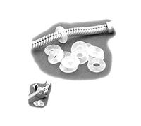 Pack Of Ten (10) European Style Silicone Rubber Stopper Bead Charm Clip Locks.