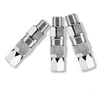 Pack of three 14 inch swivels with 360 degree rotation for airless For sprayers, metal build with 1/4 inch fittings to prevent hose knotting during use