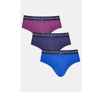 Pack of Three "Bourbon Blues" Briefs British Boxers Multi L
