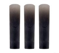 Pack of Three Functional Resin Plastic Reeds Ideal for Soprano Alto Tenor Saxophone & For Clarinet Use (Clarinet Black)