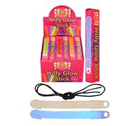 Pack of Twelve Glow Stick Willys with String Lanyard