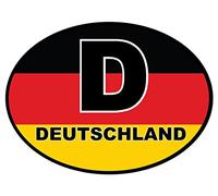 Pack of Two Deutschland- German Flag Car Van Vinyl Stickers 180mm by 130mm Each