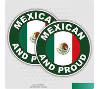 Pack of Two Mexican and Proud - Flag Car Van Lorry Vinyl Self Adhesive Stickers