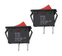 Pack of Two Reliable Rocker Switches Designed to Meet the Demands of Heavy Duty Electrical Applications up to AC Voltage