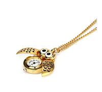 Pack of Watches Watch Long Necklace Slide Retro Owl Men's Watch (Gold, One Size)