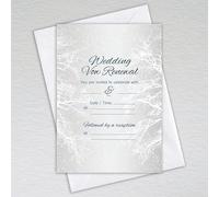 Pack of Wedding Vow Renewal Invitations with Envelopes: Snow Scene Winter Wedding Vow Renewal Invites (Pack of 50 with Envelopes)