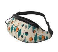 pack of wolves Fanny Pack for Women Men Fashion Waist Pack Adjustable Belt Bag for Workout Running Travelling Casual Waist Bag, Mid Century Geometric, One Size