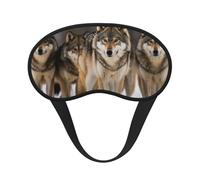 Pack of Wolves Sleep Mask for Side Sleeper Eye Mask for Sleeping Light Blocking Soft Breathable Sleep Eye Mask for Women Men Adjustable Elastic Strap Travel Nap Blackout Eye Shade Cover