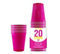 Pack of x20 Official Original Pink Cups | 53cl Pink American Cups | Beer Pong | Premium Quality | Reusable Plastic Cups | Hand & Machine Wash | OriginalCup®