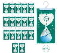 (PACK OF18) DEHUMIDIFIER WARDROBE HANGING BAGS 250G DAMP MOISTURE MOULD MILDEW TRAP FOR HOME