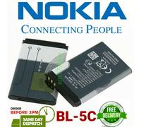 Pack OF5 BL-5C BATTERY 1020mAh FOR NOKIA C2-01 1100 1600 2300 6230 106 UK STOCK