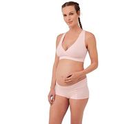 Pack Organic Cotton Maternity Nursing Bralette for Breastfeeding - Stretchy, Wireless, Chalk Pink, S