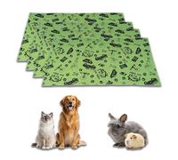 Pack Promo - Tapis Antidérapant et Absorbant - Apprentissage de la Propreté - Fond de Cage - Sous les Gamelles - Disponible en multiples couleurs et tailles Vert 120cm x 160cm 4