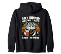 Pack Runner Wolf Cold Brew Lead The Miles Zip Hoodie