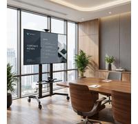 Pack Samsung QBC 75-inch 4K Display + Vision VFM-F26 mobile stand A solution designed for 16/7 digital signage in a professional environment,